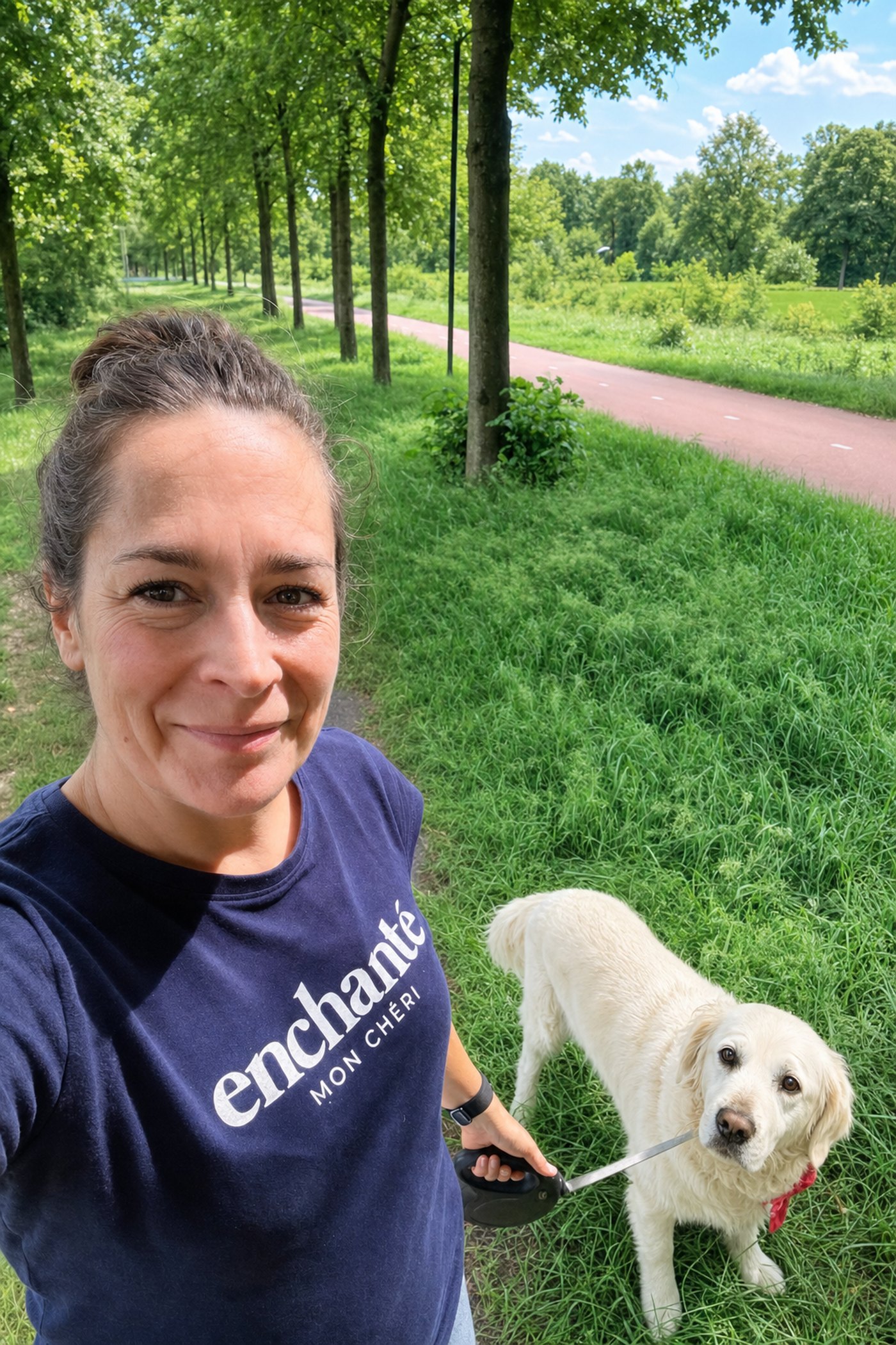 Tanja en Enzo op het lunchrondje